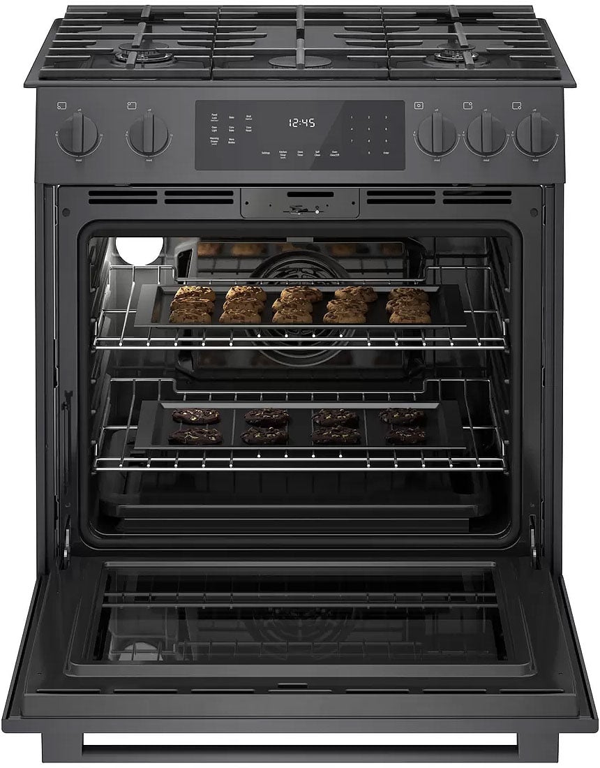 Bosch 800 Series 30 In. Black Stainless Steel Slide-In Gas Range - HGI8046UC