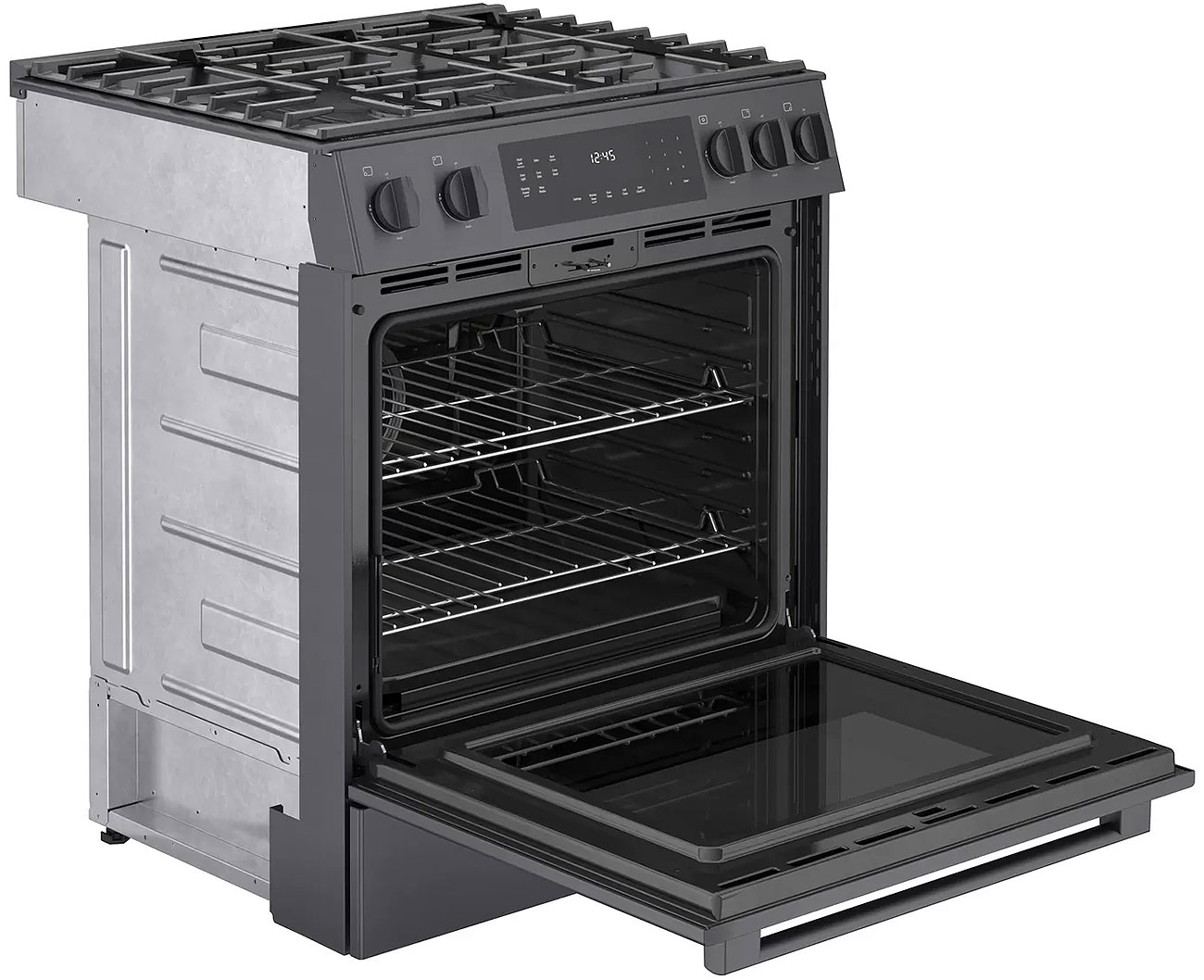 Bosch 800 Series 30 In. Black Stainless Steel Slide-In Gas Range - HGI8046UC