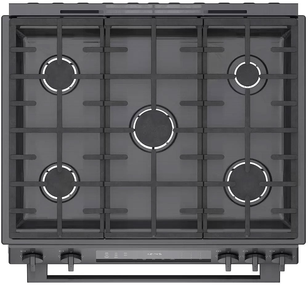 Bosch 800 Series 30 In. Black Stainless Steel Slide-In Gas Range - HGI8046UC