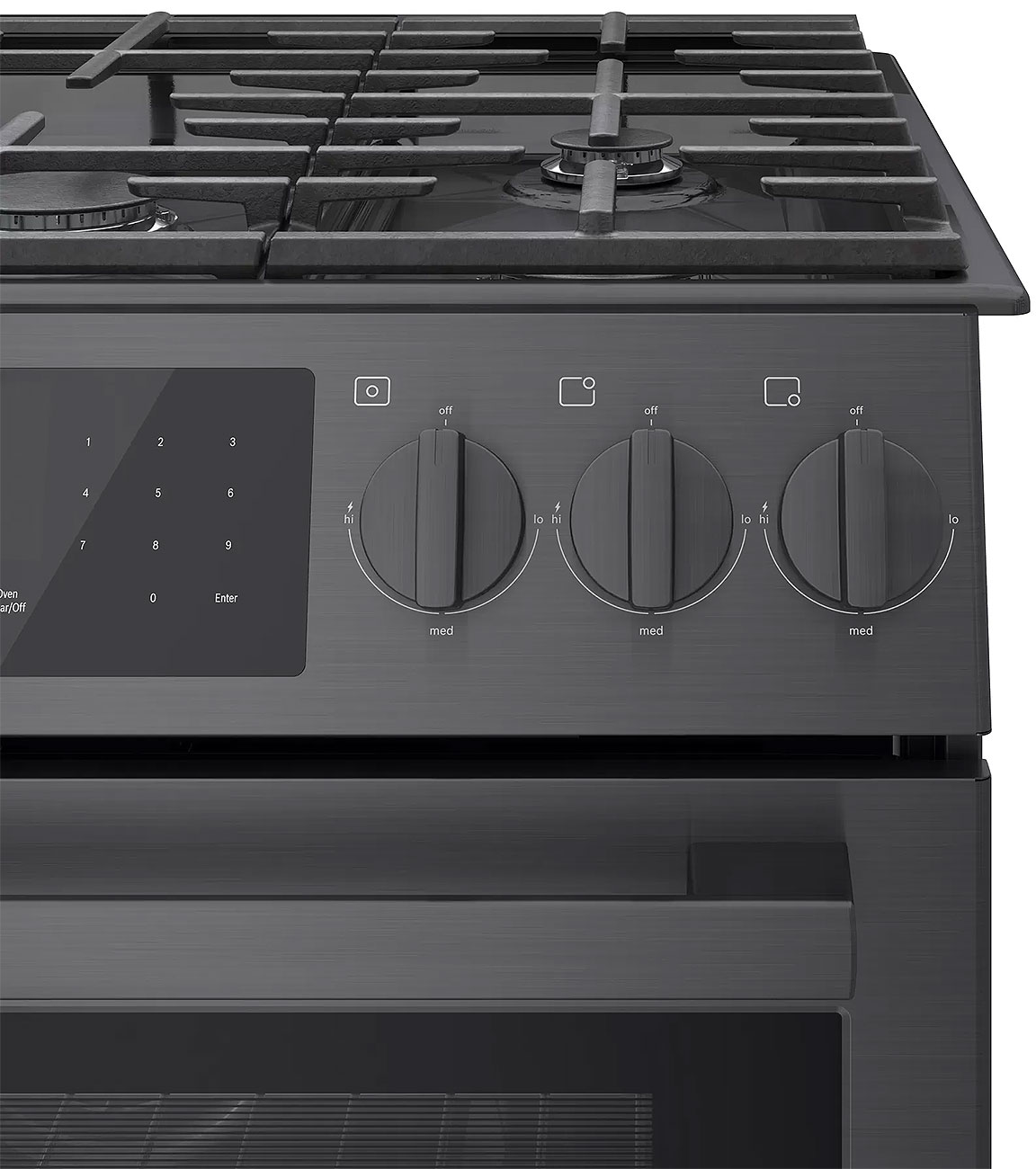 Bosch 800 Series 30 In. Black Stainless Steel Slide-In Gas Range - HGI8046UC