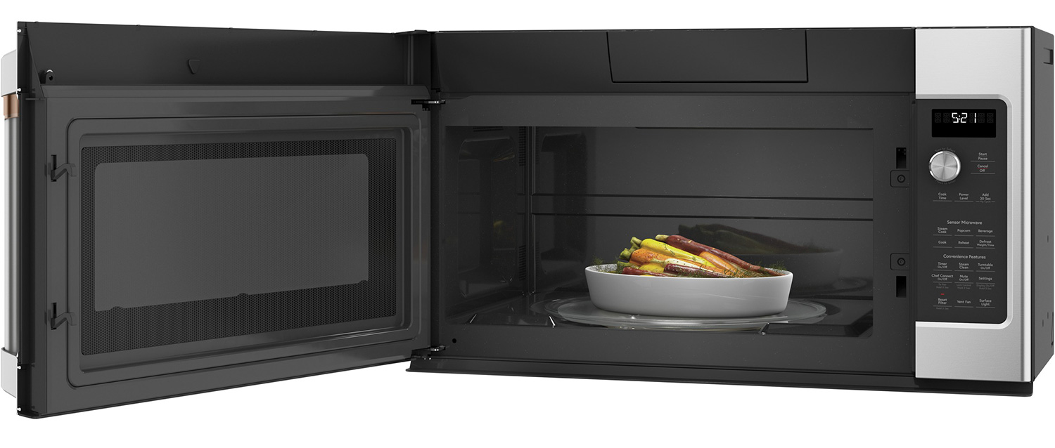 Cafe 2.1 Cu. Ft. Stainless Steel With Brushed Stainless Over-The-Range Microwave Oven - CVM521P2MS1