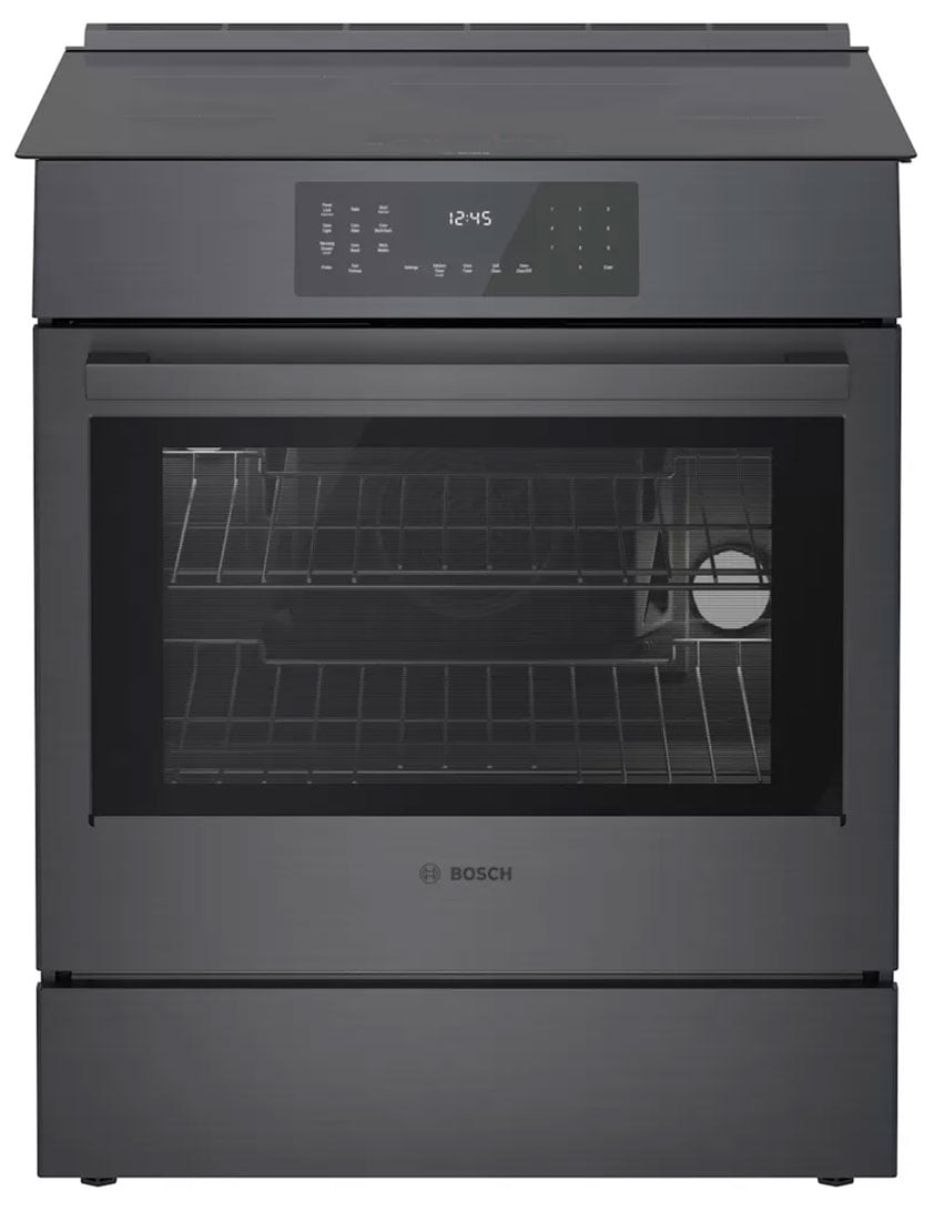 Bosch 800 Series 30 In. Black Stainless Steel Slide-In Induction Range - HII8047U