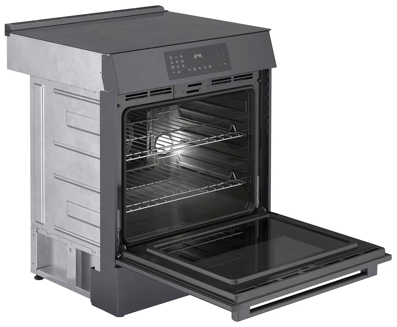 Bosch 800 Series 30 In. Black Stainless Steel Slide-In Induction Range - HII8047U