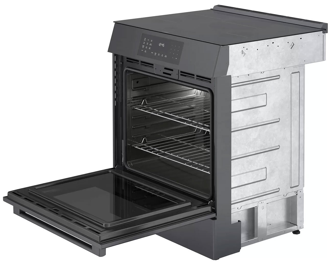 Bosch 800 Series 30 In. Black Stainless Steel Slide-In Induction Range - HII8047U
