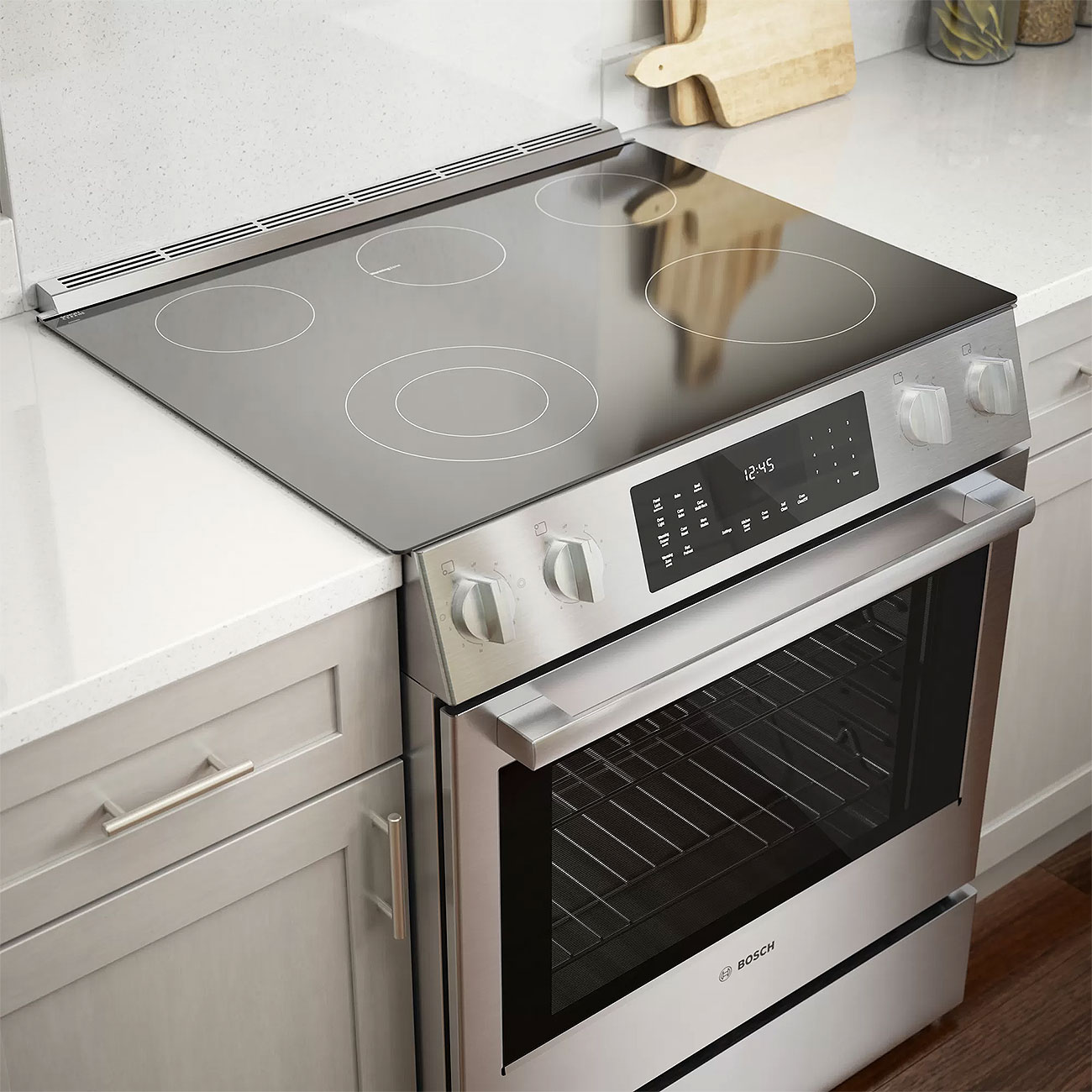 Bosch 800 Series 30 In. Stainless Steel Electric Slide-In Range - HEI8056U