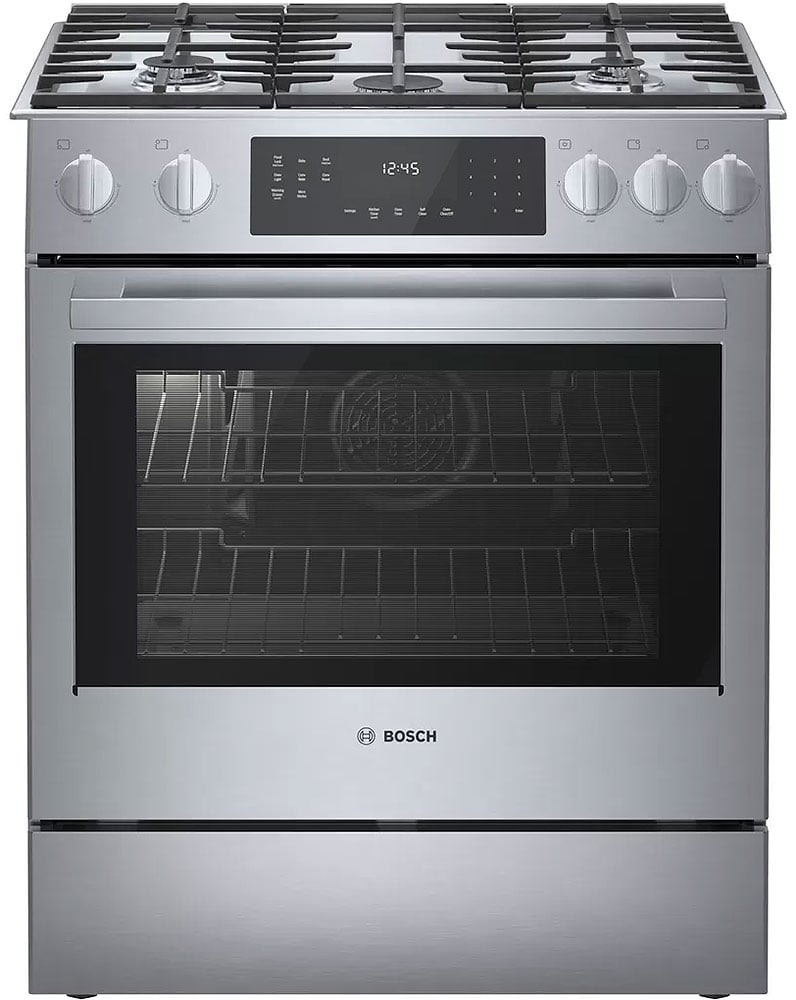 Bosch 800 Series 30 In. Stainless Steel Gas Slide-In Range - HGI8056UC
