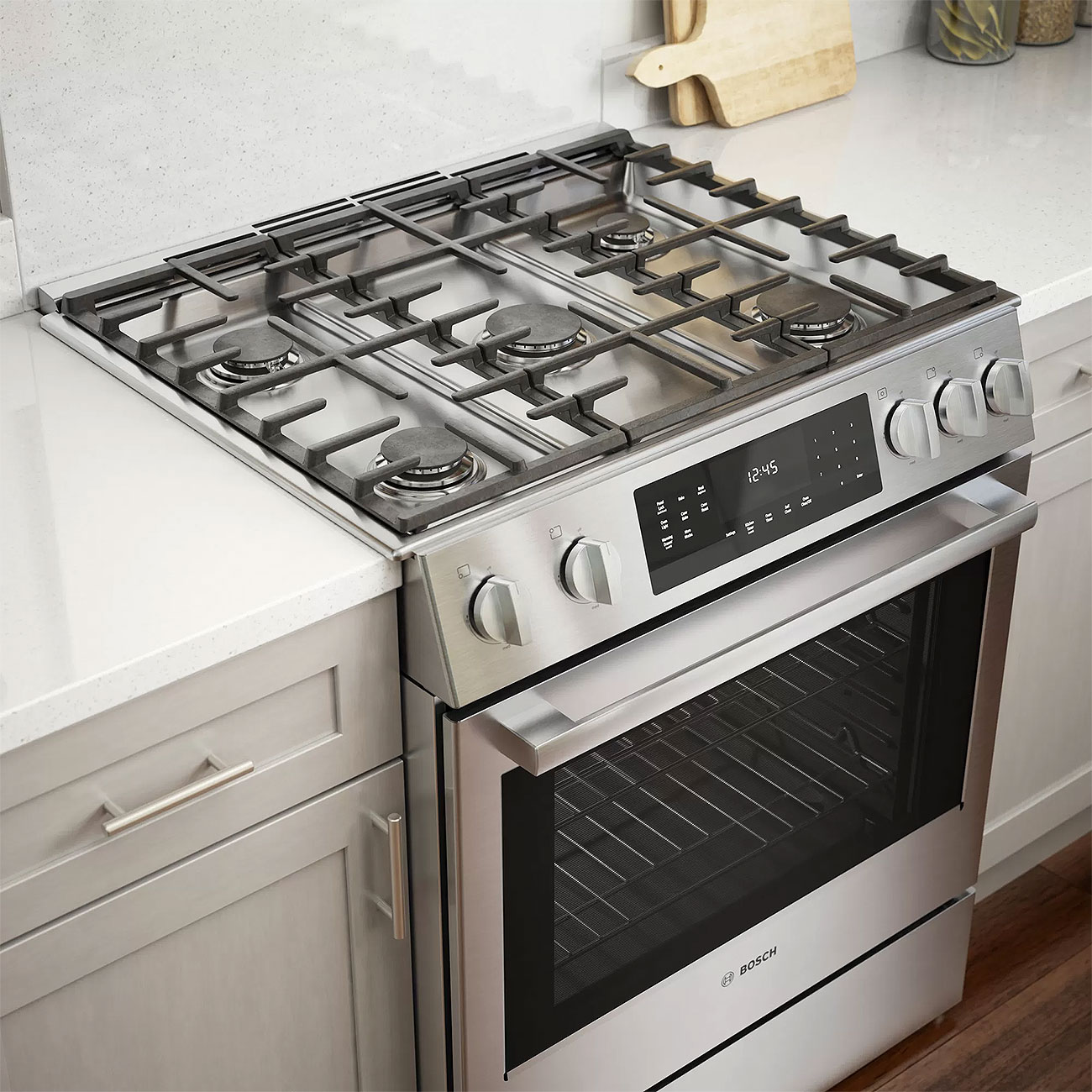 Bosch 800 Series 30 In. Stainless Steel Gas Slide-In Range - HGI8056UC