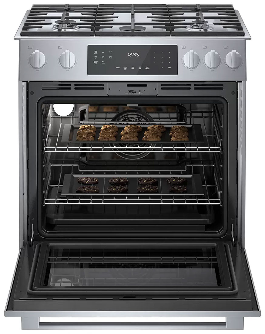 Bosch 800 Series 30 In. Stainless Steel Gas Slide-In Range - HGI8056UC