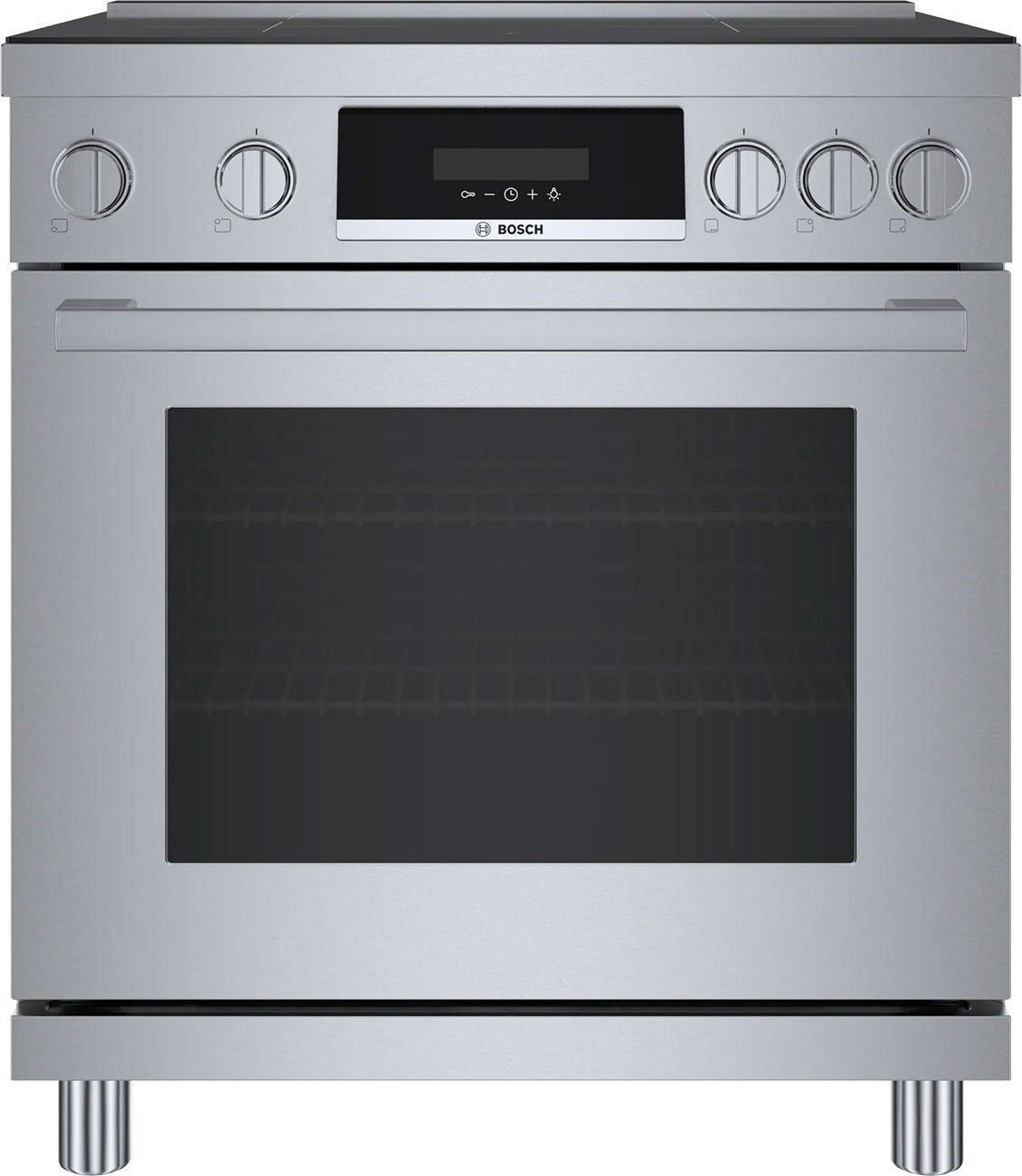Bosch 800 Series 30 In. Stainless Steel Industrial Style Induction Range - HIS8055U