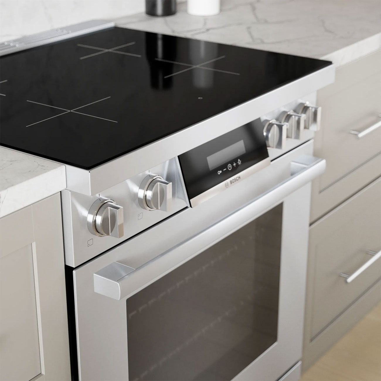 Bosch 800 Series 30 In. Stainless Steel Industrial Style Induction Range - HIS8055U 10 Bosch 800 Series 30 In. Stainless Steel Industrial Style Induction Range - HIS8055U