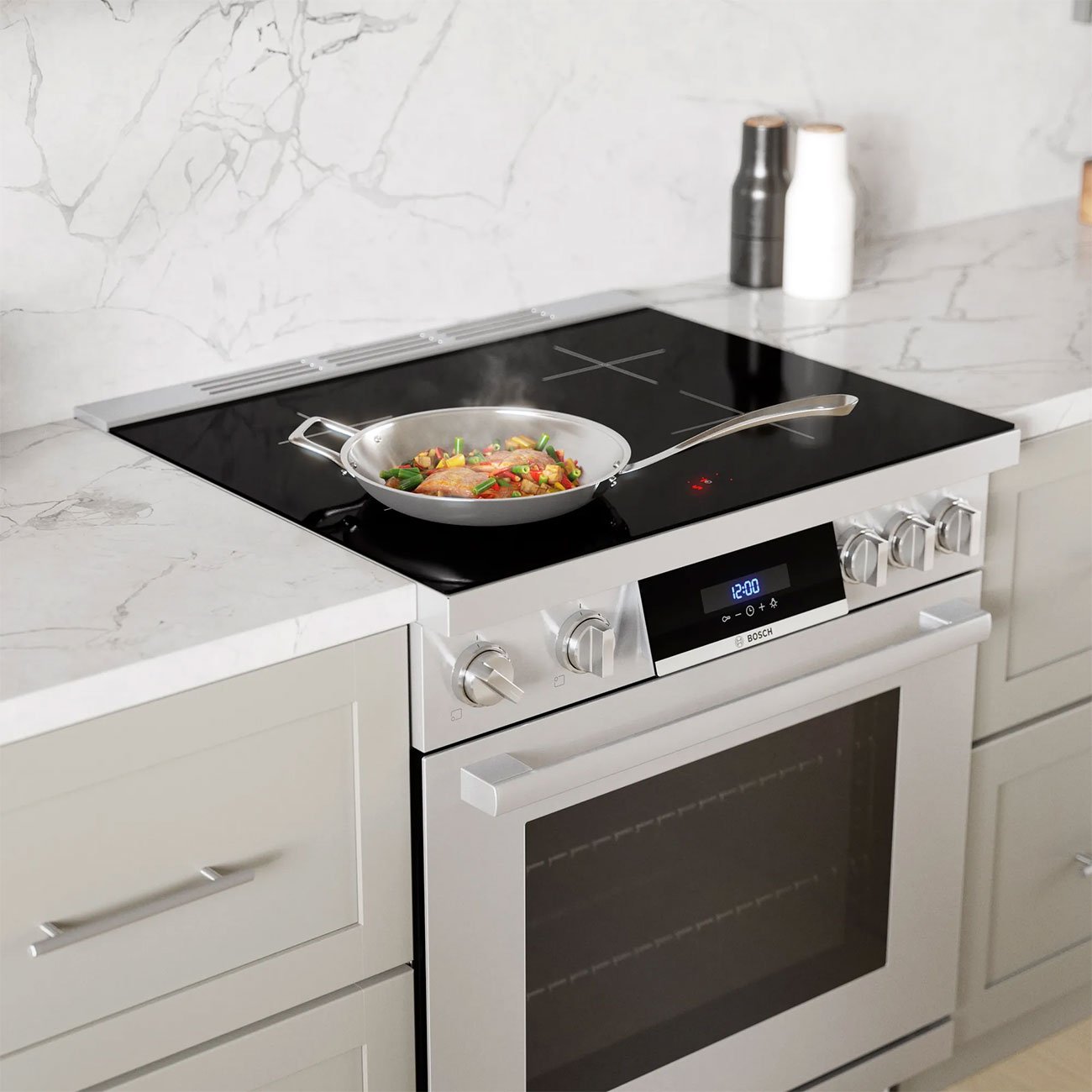 Bosch 800 Series 30 In. Stainless Steel Industrial Style Induction Range - HIS8055U 11 Bosch 800 Series 30 In. Stainless Steel Industrial Style Induction Range - HIS8055U