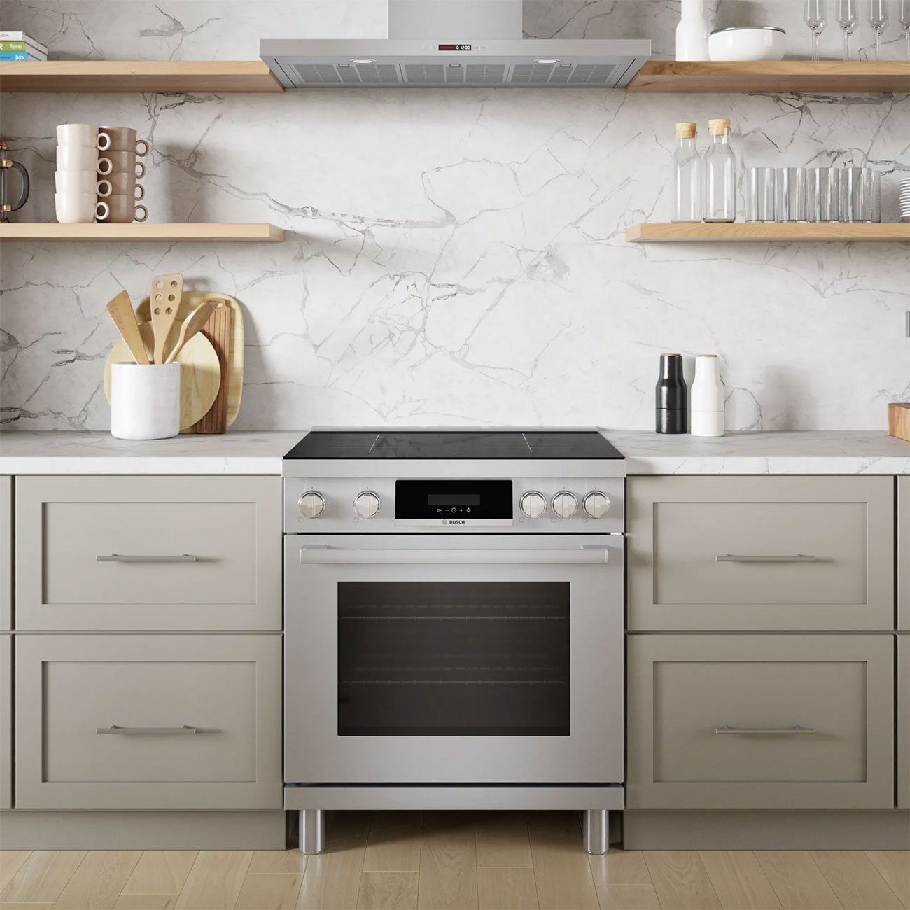 Bosch 800 Series 30 In. Stainless Steel Industrial Style Induction Range - HIS8055U 12 Bosch 800 Series 30 In. Stainless Steel Industrial Style Induction Range - HIS8055U