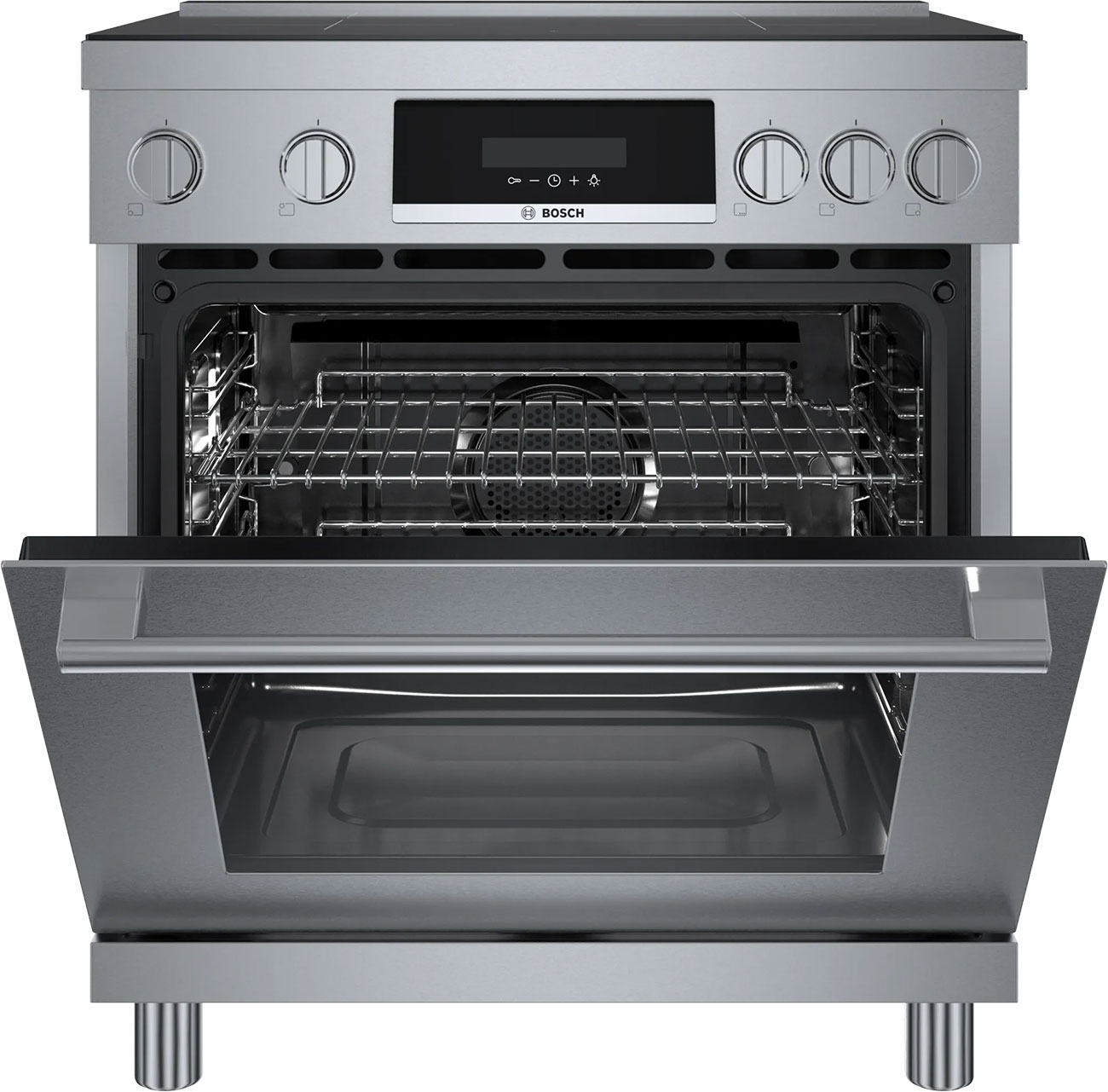 Bosch 800 Series 30 In. Stainless Steel Industrial Style Induction Range - HIS8055U 3 Bosch 800 Series 30 In. Stainless Steel Industrial Style Induction Range - HIS8055U