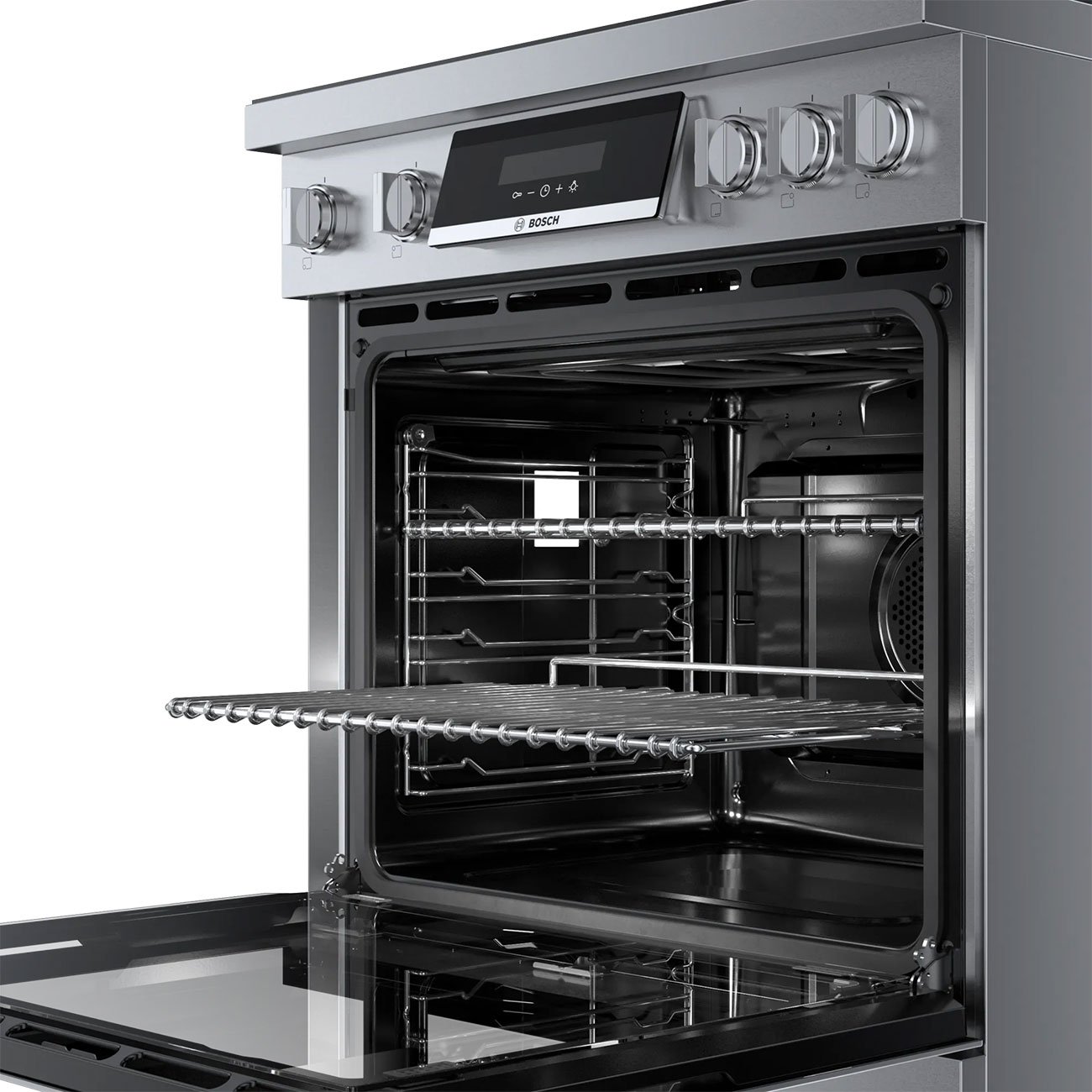 Bosch 800 Series 30 In. Stainless Steel Industrial Style Induction Range - HIS8055U 4 Bosch 800 Series 30 In. Stainless Steel Industrial Style Induction Range - HIS8055U