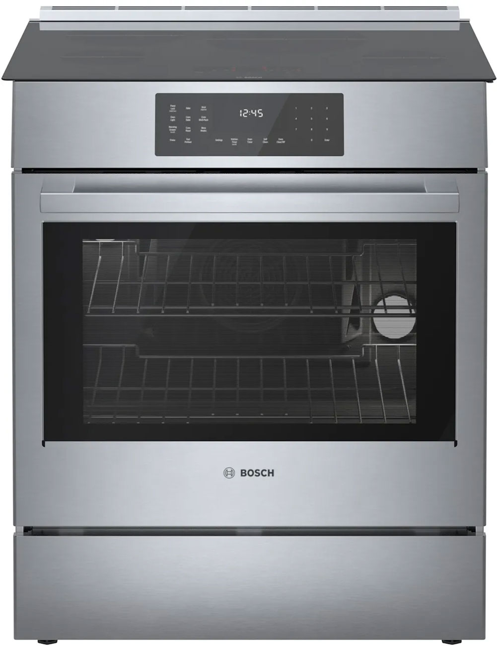 Bosch 800 Series 30 In. Stainless Steel Slide-In Induction Range - HII8057U