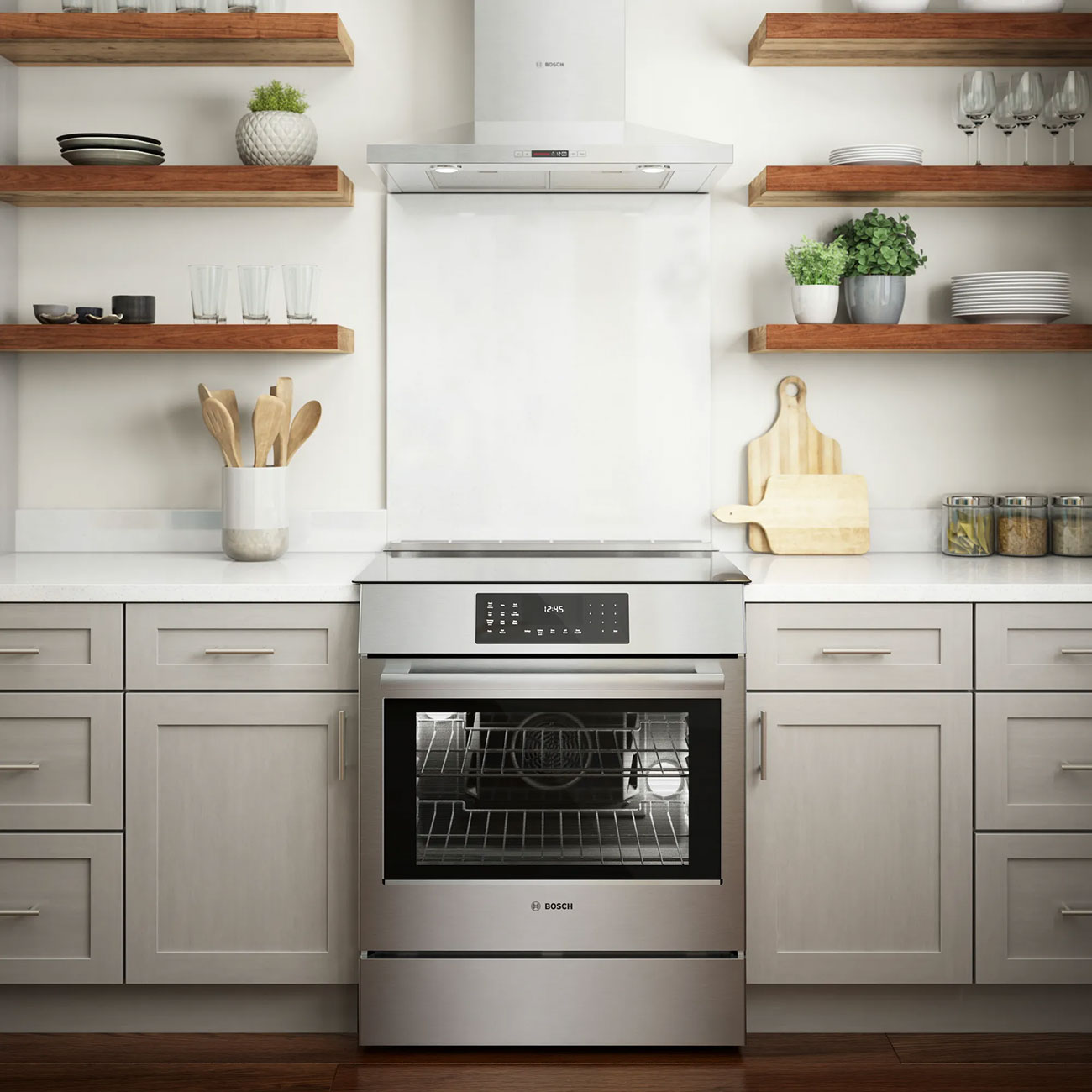 Bosch 800 Series 30 In. Stainless Steel Slide-In Induction Range - HII8057U 9 Bosch 800 Series 30 In. Stainless Steel Slide-In Induction Range - HII8057U