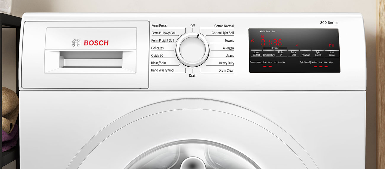 Bosch 300 Series Compact Washer 24-Inch in White - WGA14400UC