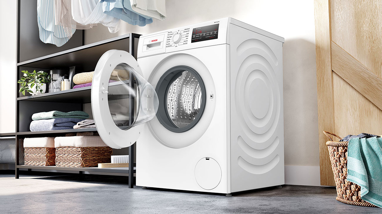 Bosch 300 Series Compact Washer 24-Inch in White - WGA14400UC