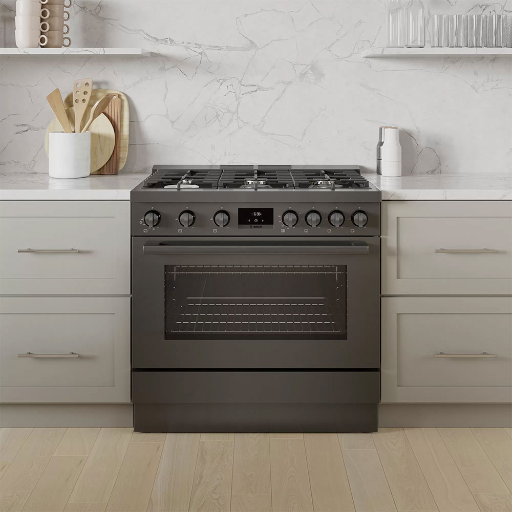 Bosch 36\" Black Stainless Steel Industrial-Style Range Toekick - HEZ8TK36UC
