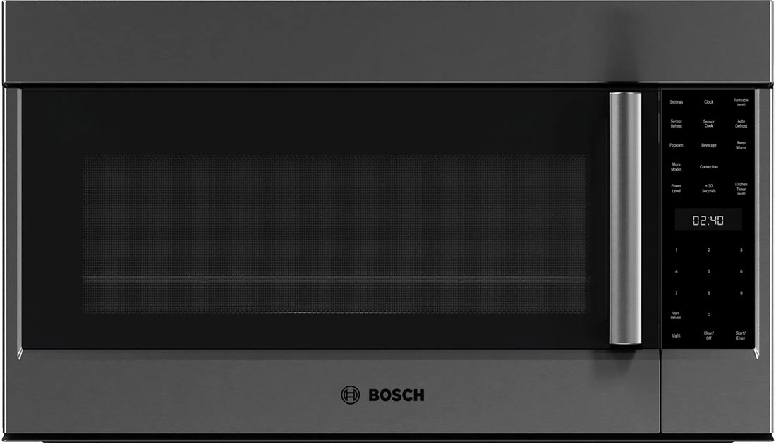 Bosch 800 Series Over-The-Range Microwave 30 Inch in Black Stainless Steel - HMV8045U