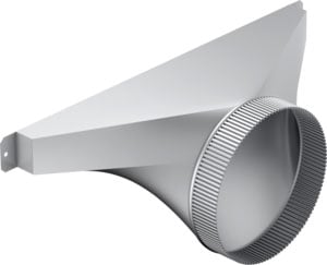 Bosch 8\" Stainless Steel Side/Rear Transition For Downdrafts - HDDSTRAN8