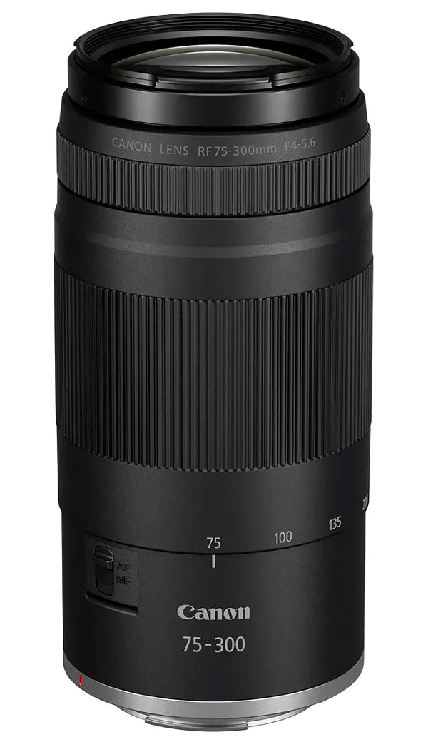 Canon RF Camera Lens 75-300mm f/4-5.6 in Black - 7155C002