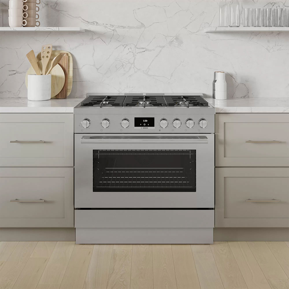 Bosch 36\" Stainless Steel Industrial-Style Range Toekick - HEZ9TK36UC