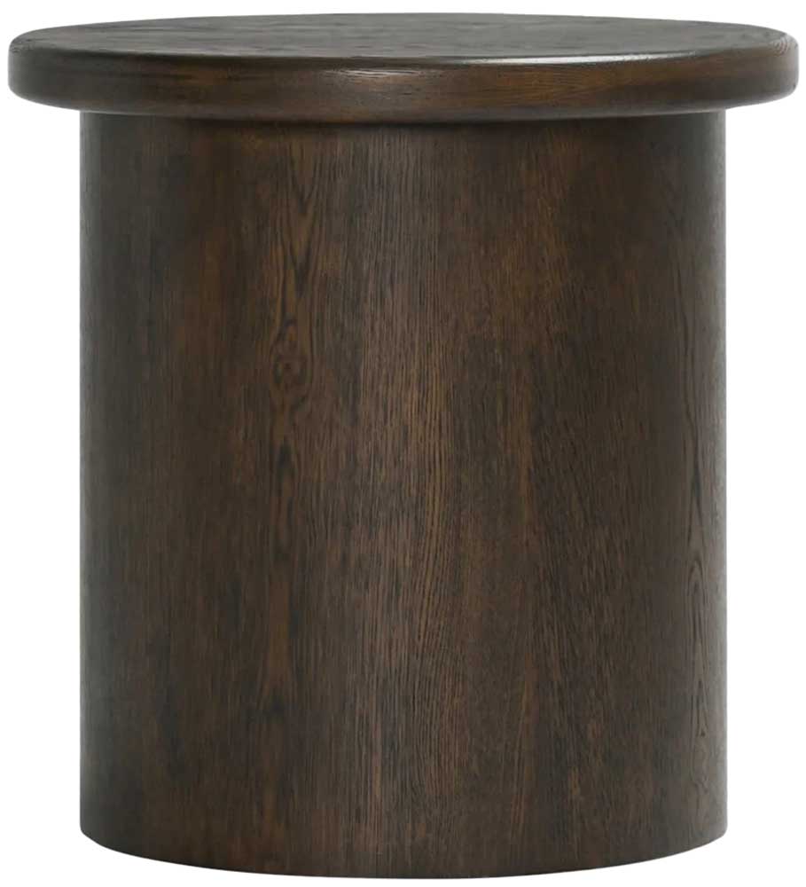 Classic Home Runa 22\" End Table Oak Veneer in Coffee Brown - CH-51031680