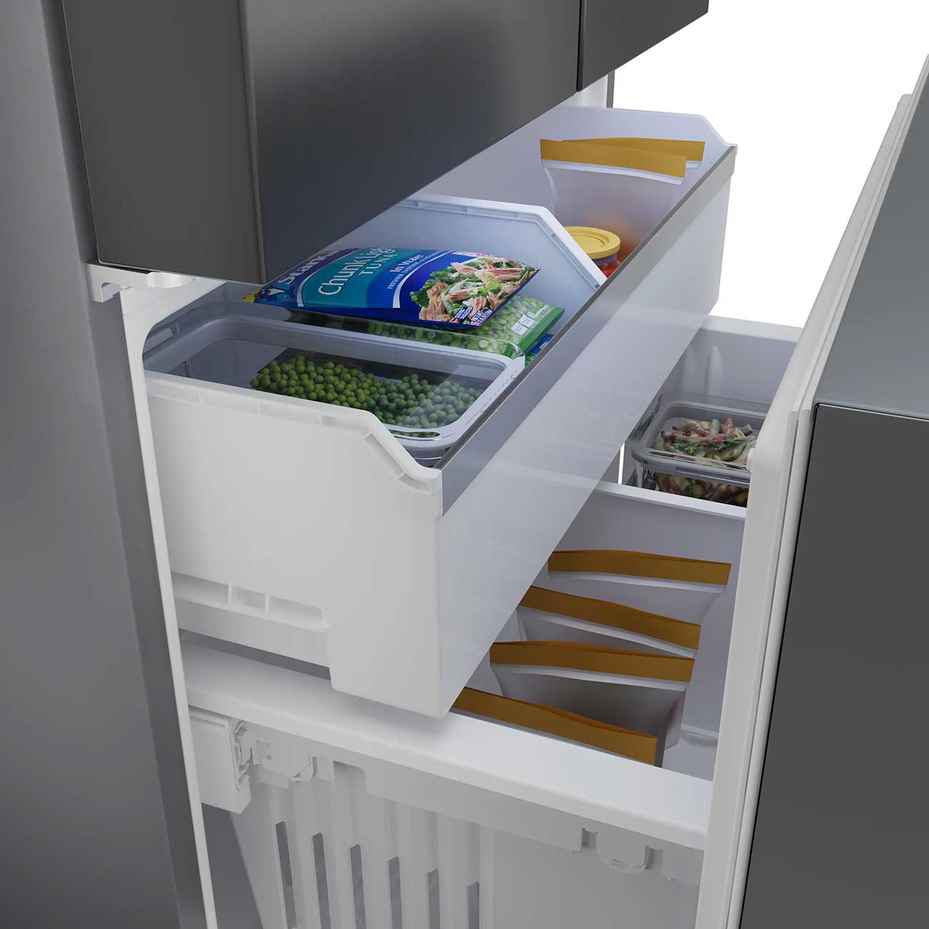 Bosch 500 Series 21.6 Cu. Ft. French Door Bottom Mount Refrigerator 36-Inch in Black Stainless Steel - B36CD52SNB