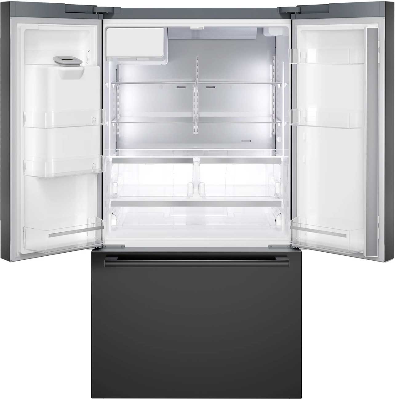 Bosch 500 Series 21.6 Cu. Ft. French Door Bottom Mount Refrigerator 36-Inch in Black Stainless Steel - B36CD52SNB
