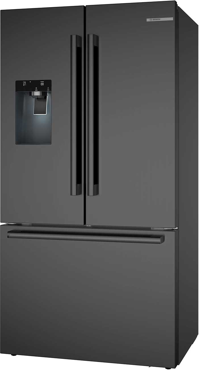Bosch 500 Series 21.6 Cu. Ft. French Door Bottom Mount Refrigerator 36-Inch in Black Stainless Steel - B36CD52SNB