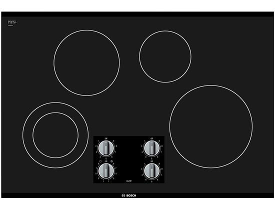 Bosch 500 Series 30\" Black Frameless Electric Cooktop - NEM5066UC