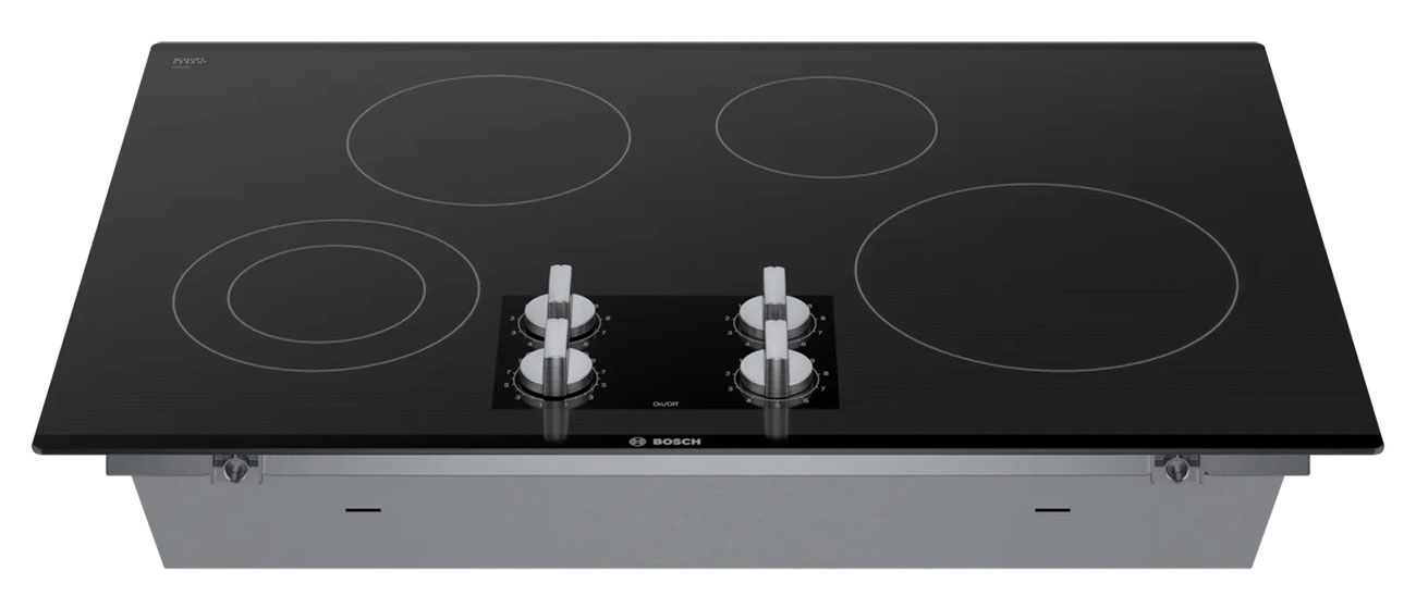 Bosch 500 Series 30\" Black Frameless Electric Cooktop - NEM5066UC