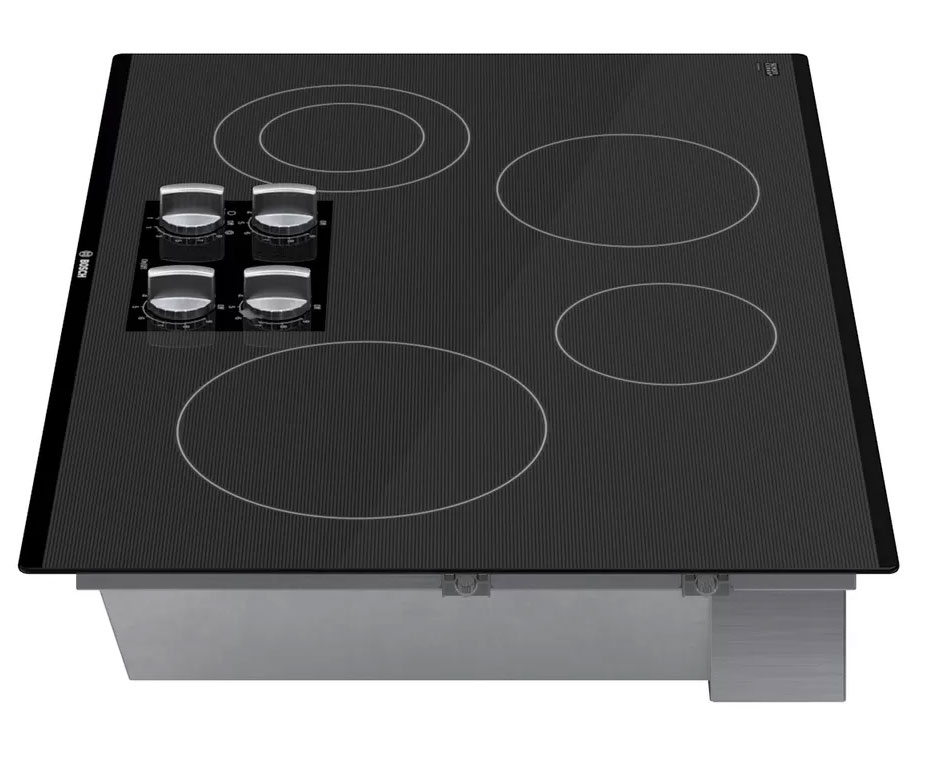 Bosch 500 Series 30\" Black Frameless Electric Cooktop - NEM5066UC