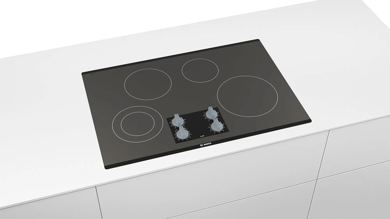 Bosch 500 Series 30\" Black Frameless Electric Cooktop - NEM5066UC