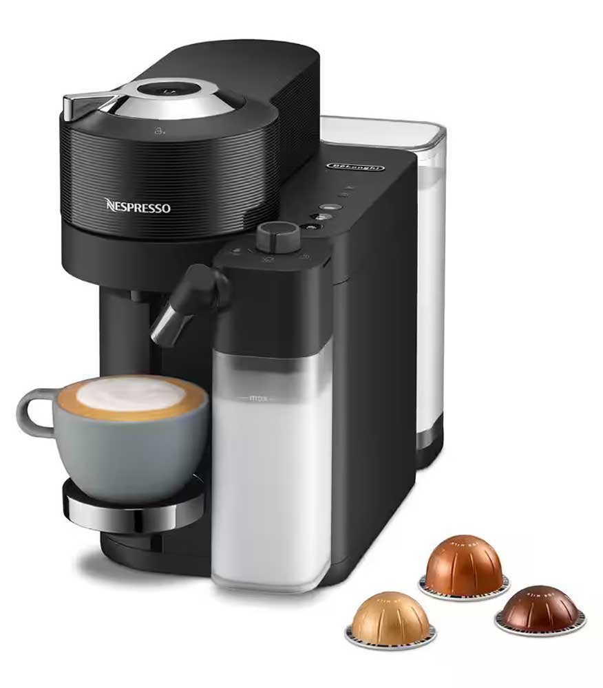 DeLonghi Nespresso Vertuo Lattissima Coffee & Espresso Machine in Black - ENV300B
