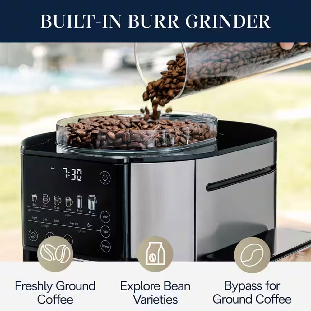 DeLonghi TrueBrew Drip Coffee Maker with Thermal Carafe in Stainless Steel - CAM51035M