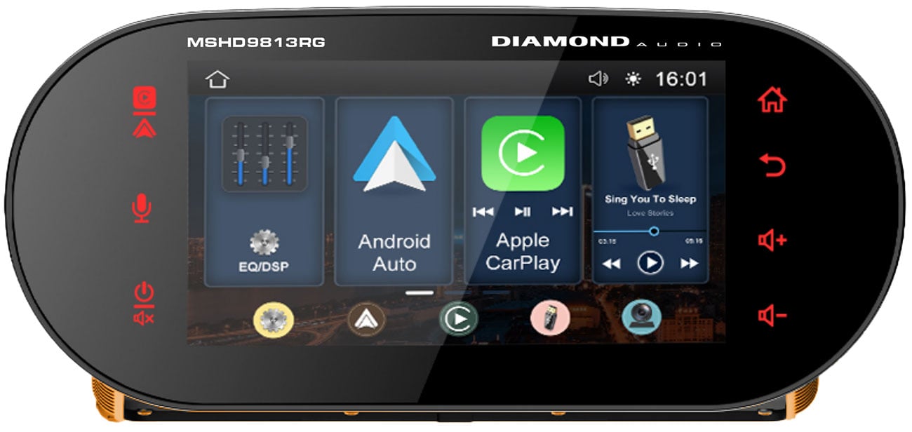 Diamond Audio Digital Media Receiver Plug-N-Play for 1998-2013 Harley Davidson Road Glide Motorcycles - MSHD9813RG
