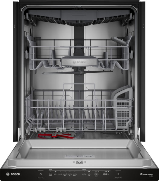 Bosch 500 Series Pocket Handle Dishwasher 24-Inch Wide in Black - SHP65DM6N