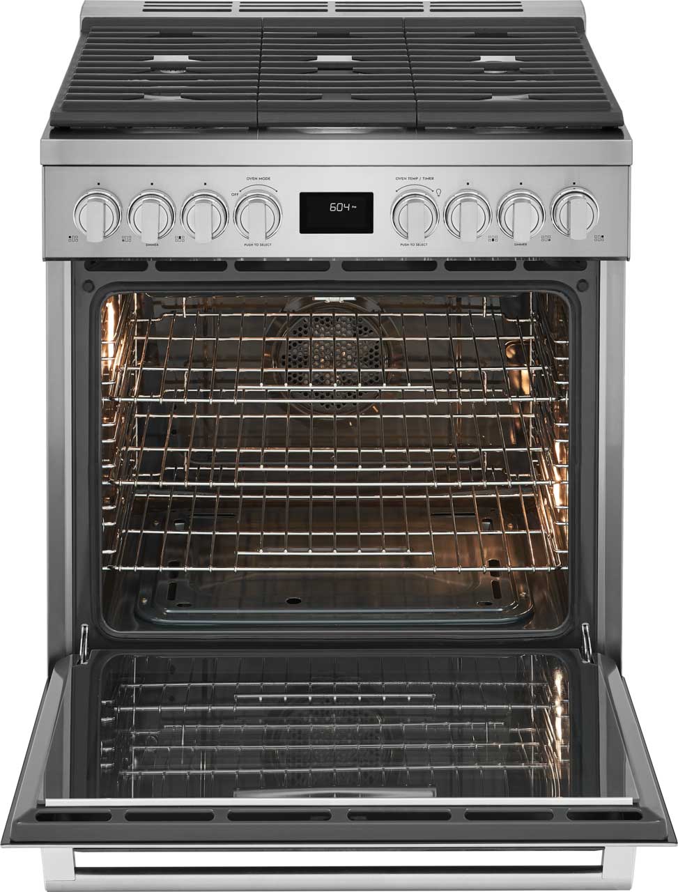 Electrolux Gas Range Front Controls 30-Inch in Stainless Steel - ECFG3068AS