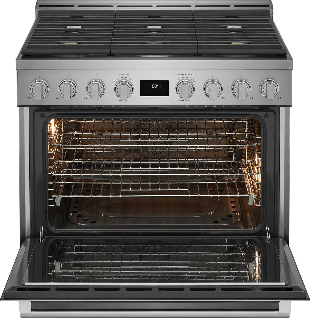 Electrolux Gas Range Front Controls 36-Inch in Stainless Steel - ECFG3668AS