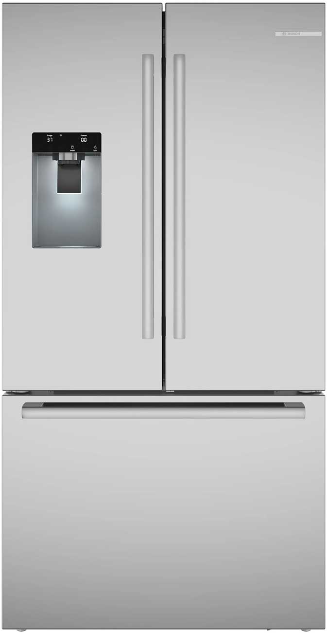 Bosch 500 Series 21.6 Cu. Ft. French Door Bottom Mount Refrigerator 36-Inch in Anti-Fingerprint Stainless Steel - B36CD52SNS