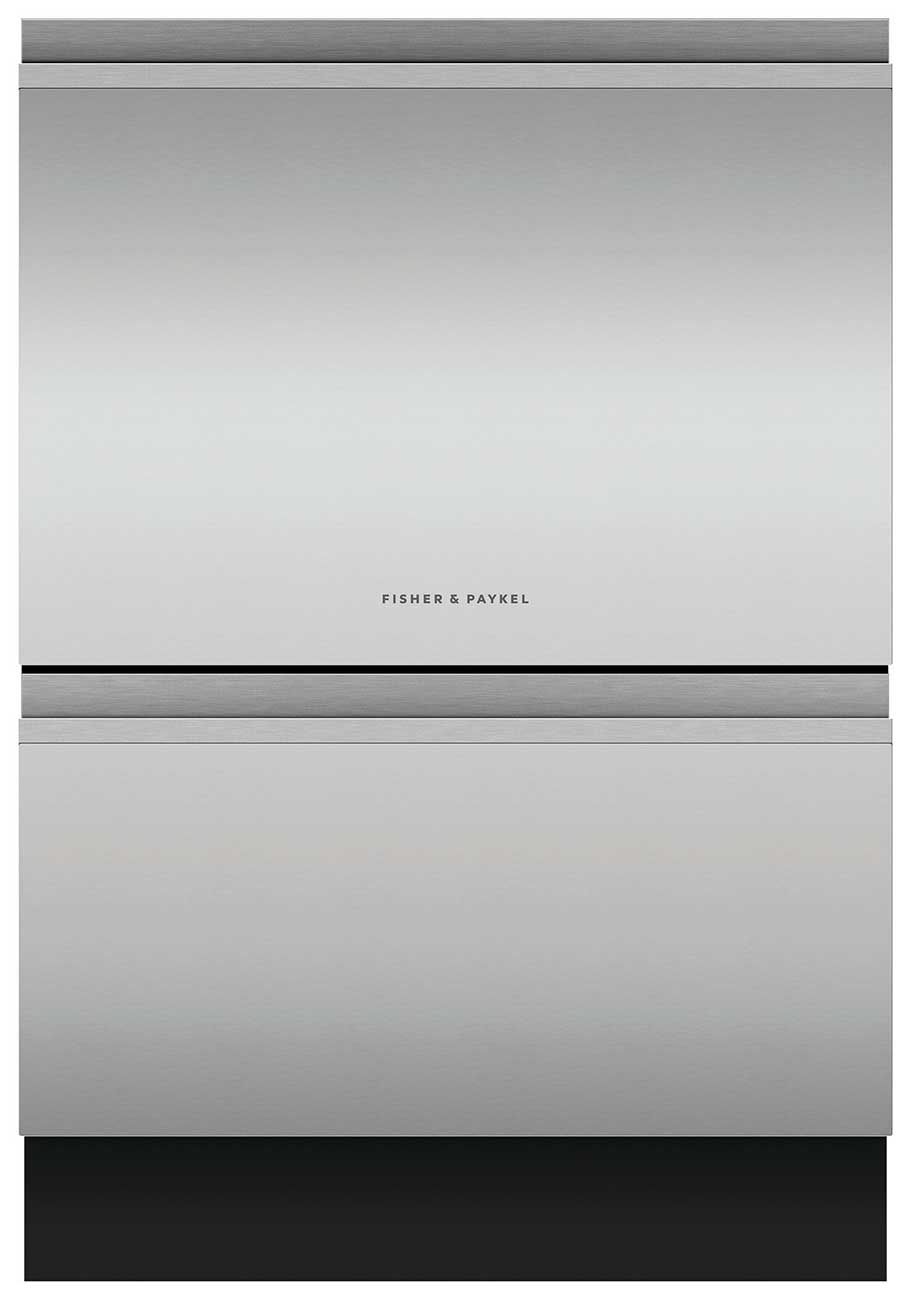Fisher & Paykel Series 9 24-Inch Built-Under Double DishDrawer Dishwasher, Tall, Sanitize in Stainless Steel - DD24DT4NX9