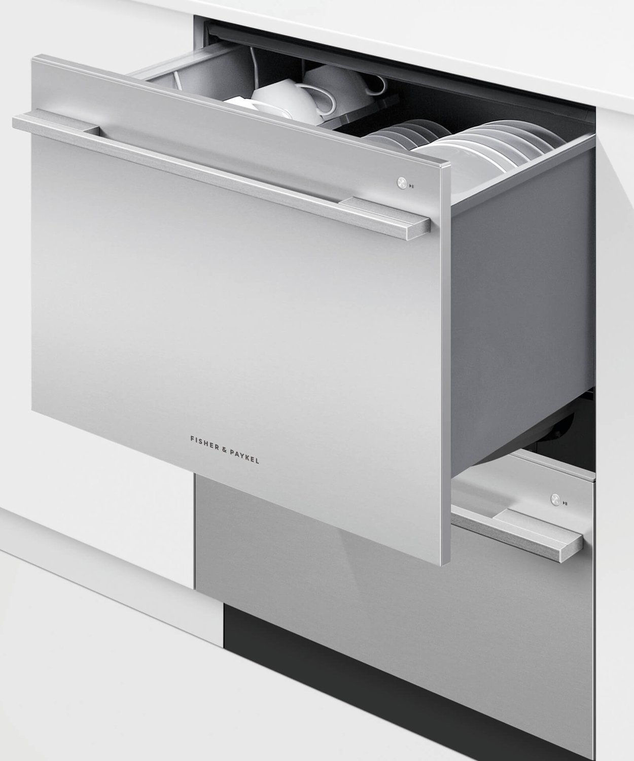 Fisher & Paykel Series 9 24\" Stainless Steel Tall Double DishDrawer Dishwasher - DD24DDFTX9N