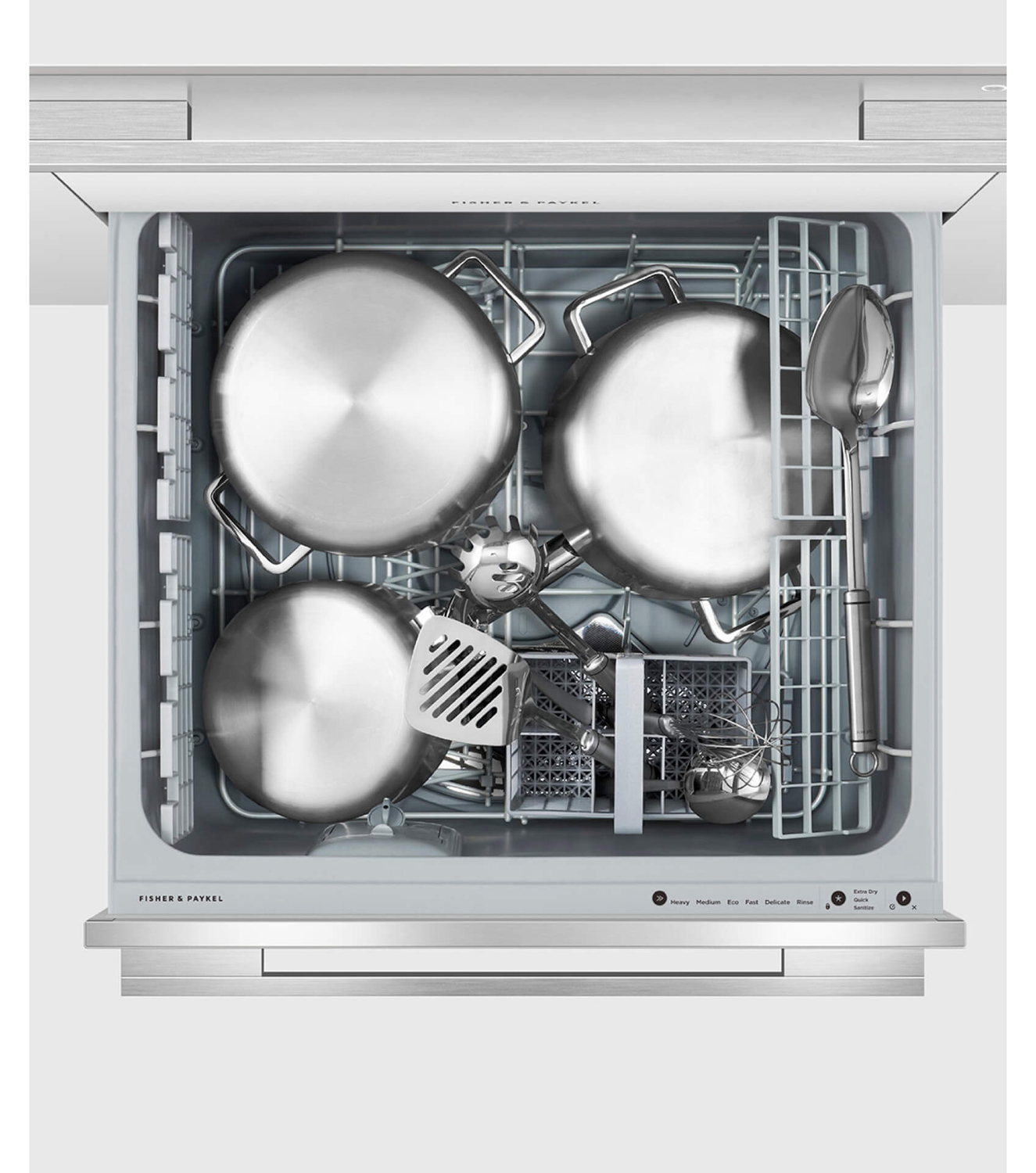 Fisher & Paykel Series 9 24\" Stainless Steel Tall Double DishDrawer Dishwasher - DD24DDFTX9N