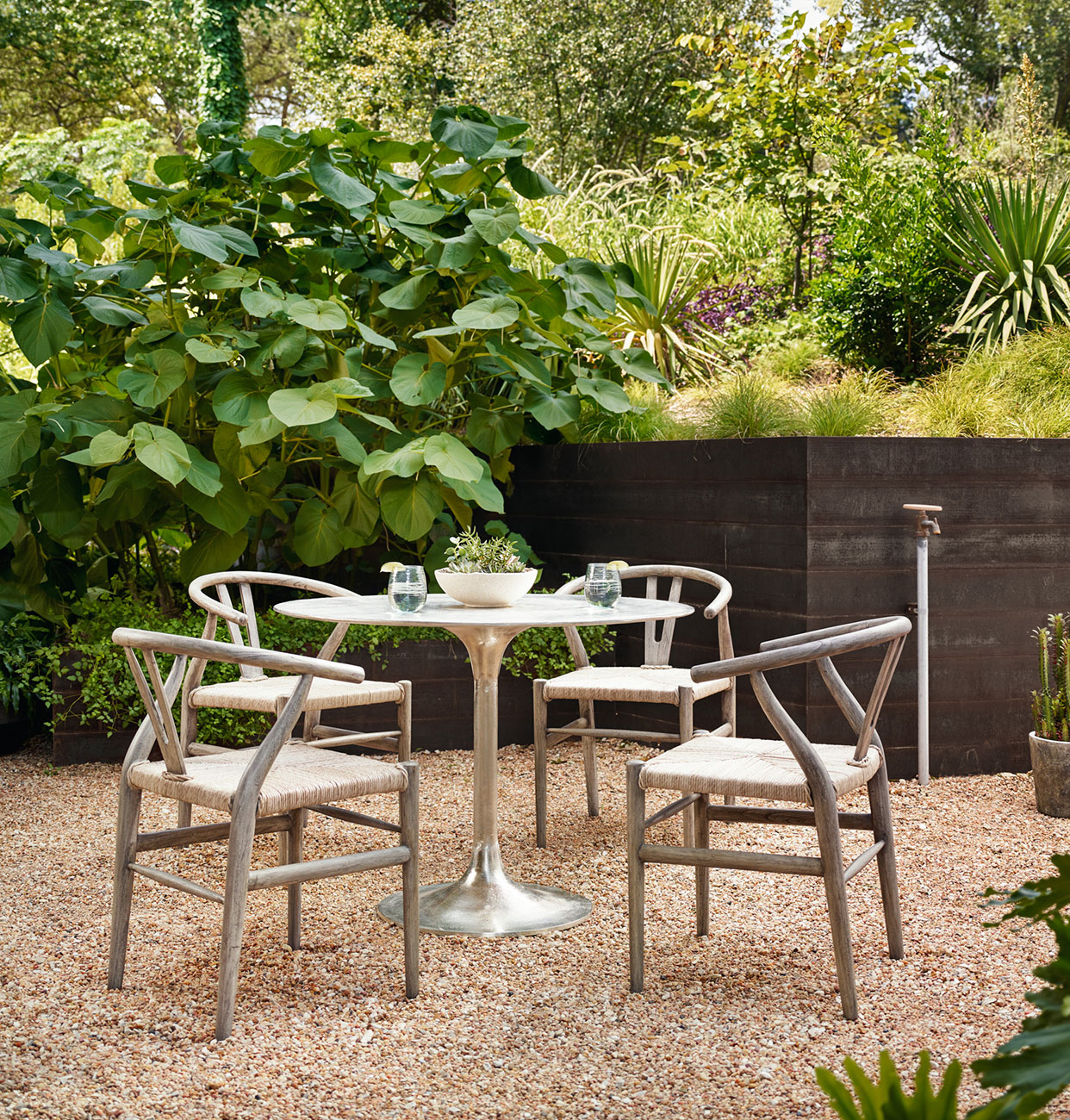 Four Hands Marlow Collection Simone Raw Nickel Bistro Table - IMAR-93A