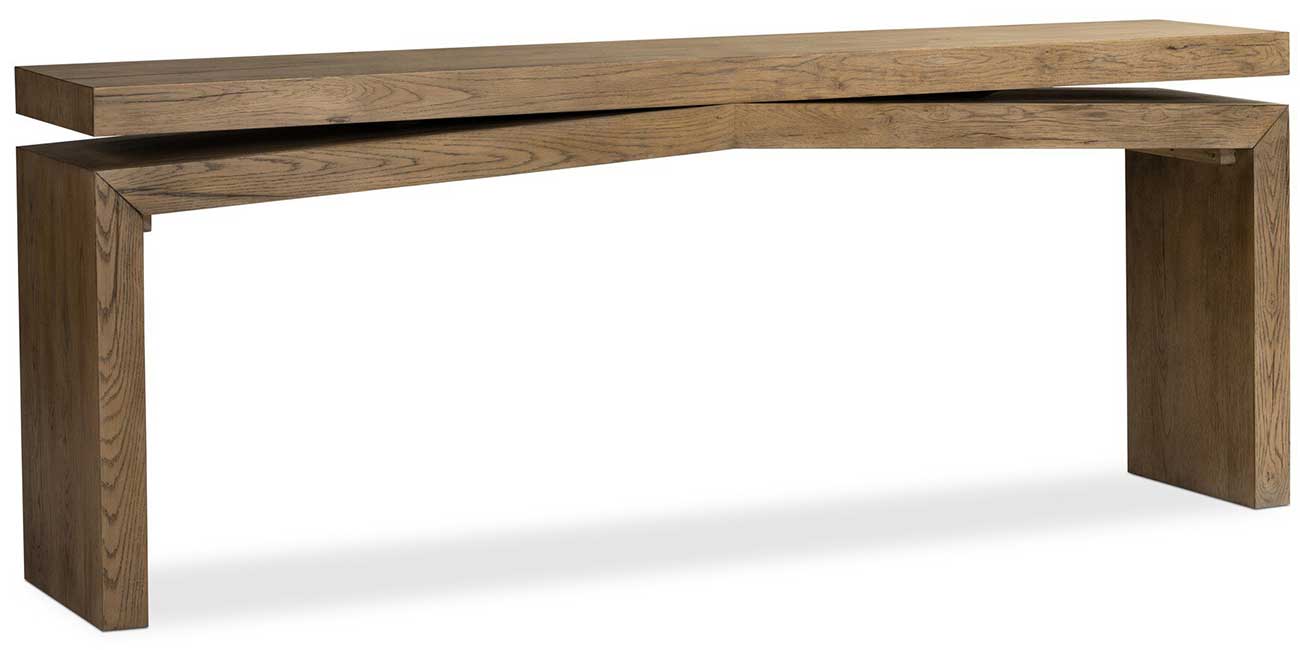 Four Hands Matthes Console Table - Size 79\" - in Rustic Grey Veneer - 107936-010