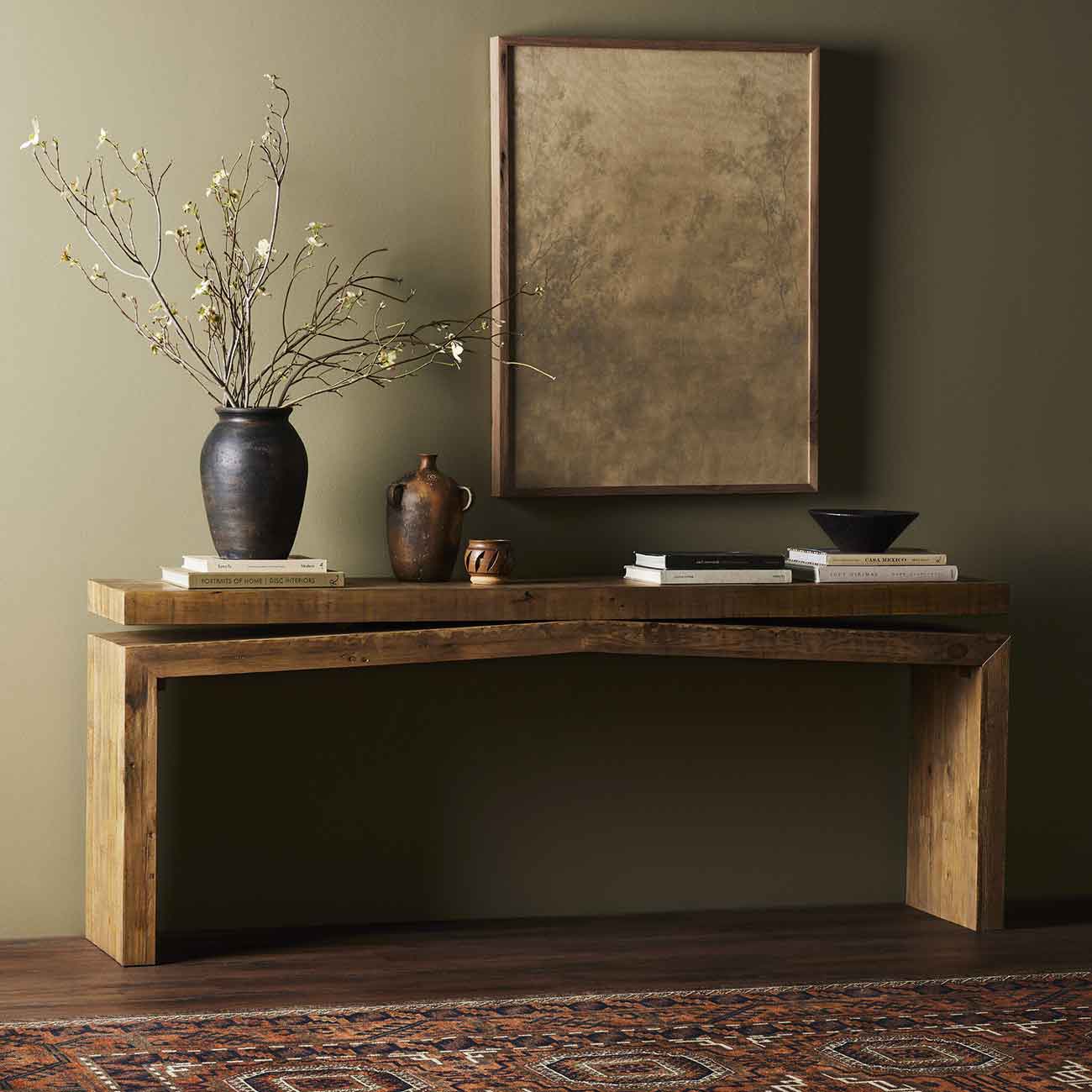 Four Hands Matthes Reclaimed Pine Console Table in Sierra Rustic Natural - 107936-008