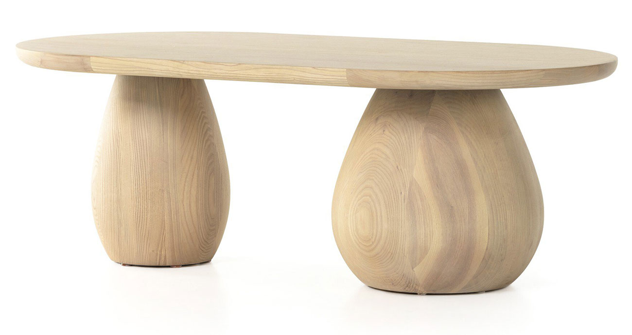 Four Hands Merla Wood Coffee Table in Light Natural Ash Veneer - 230275-001