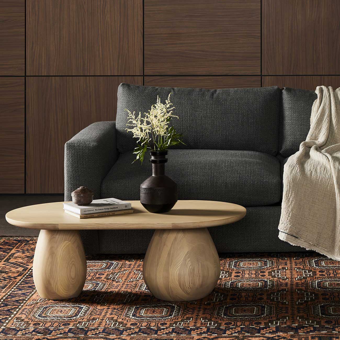 Four Hands Merla Wood Coffee Table in Light Natural Ash Veneer - 230275-001